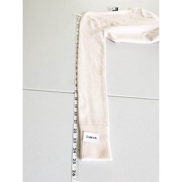 LOBA Revolve Kristhel Sweater Soft Pink Boat Neck Crop Size XS Ribbed Cuffs - Picture 9 of 10